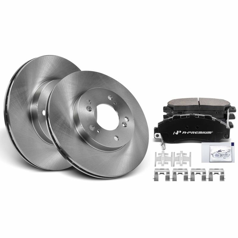 Front Disc Brake Rotors & Ceramic Brake Pads for Honda CR-V Odyssey Acura RL TL