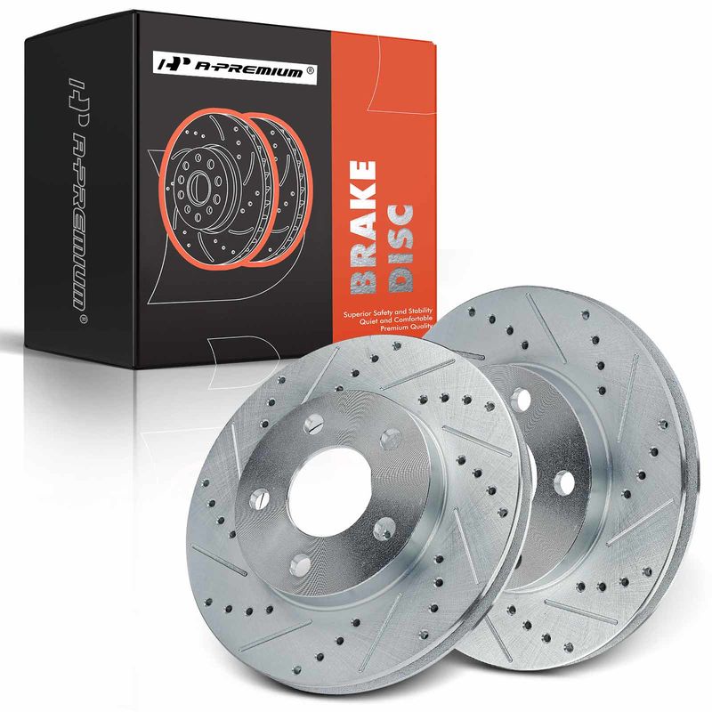 Front Drilled Disc Brake Rotors for Chevrolet Malibu Olds Alero Pontiac Grand Am