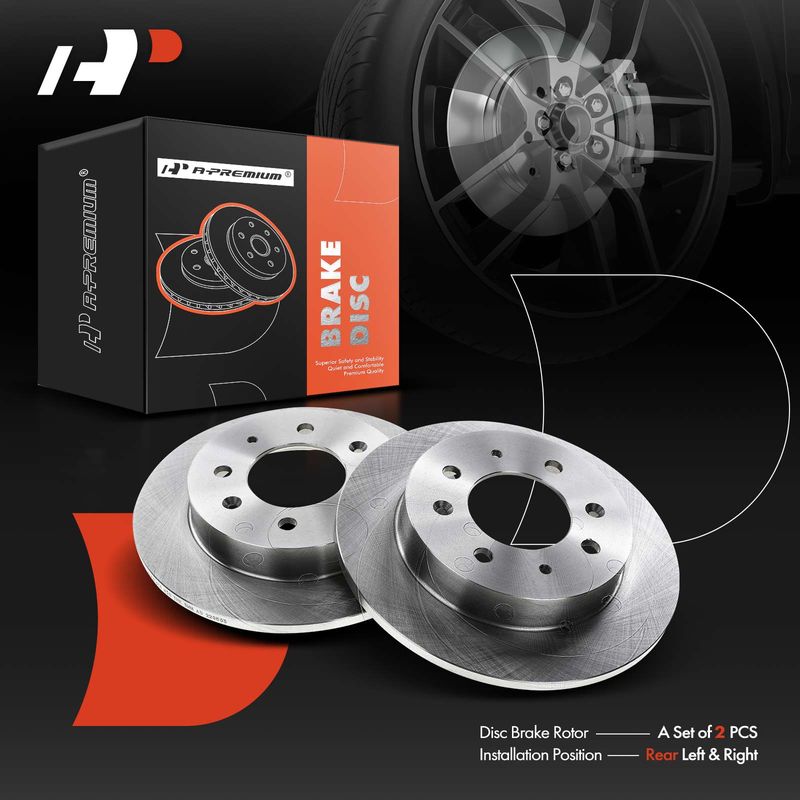 Rear Disc Brake Rotors for Kia Spectra 2004-2009 Spectra5 L4 2.0L