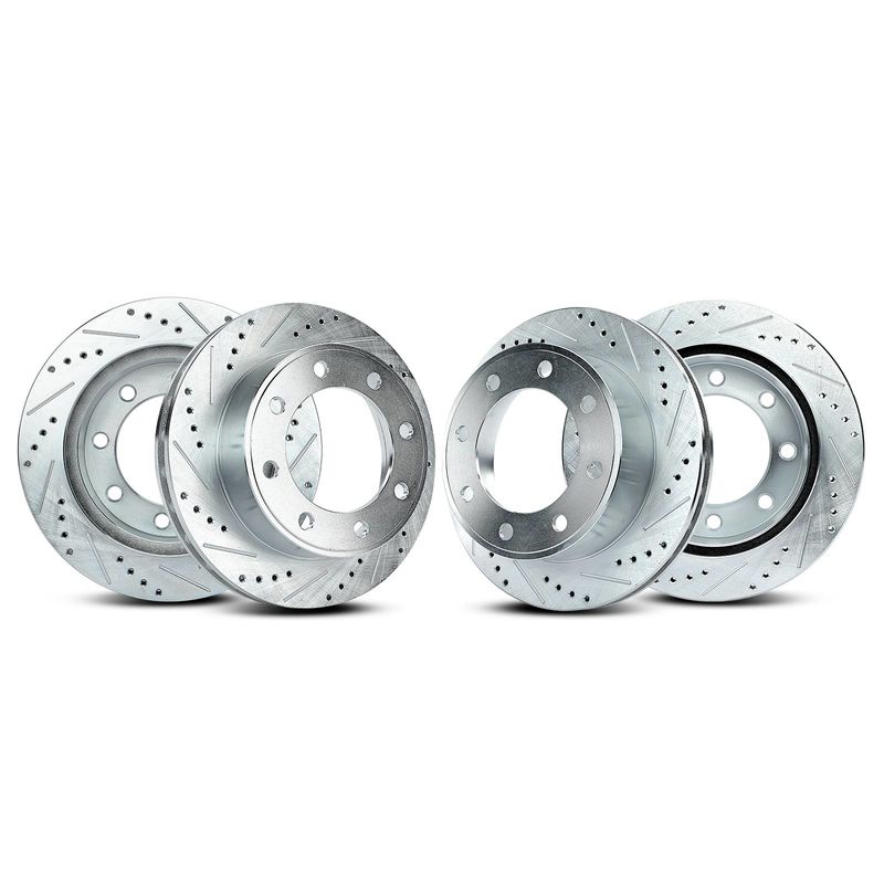 Front & Rear Drilled Brake Rotors for Ford Excursion F-250 F-350 Super Duty