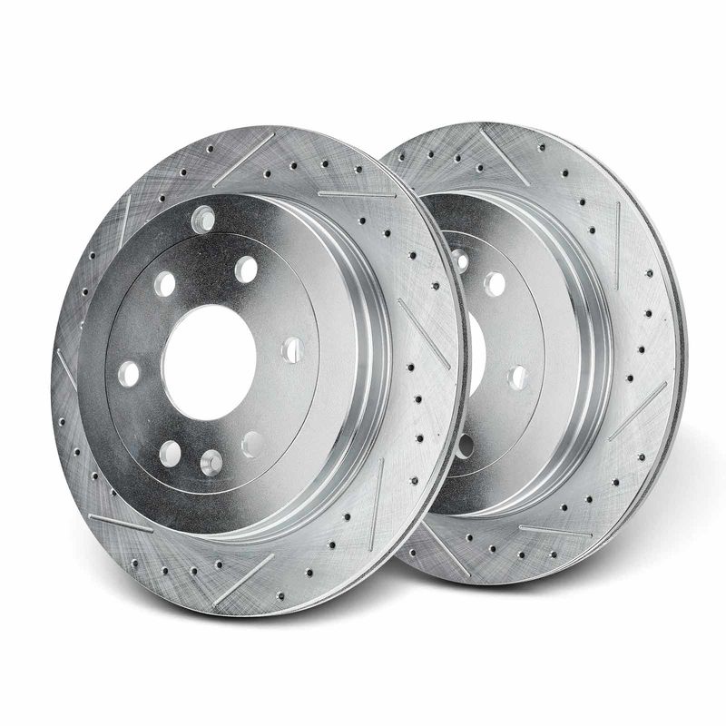 Rear Drilled Brake Rotors for Buick Enclave Chevy Traverse GMC Acadia Saturn