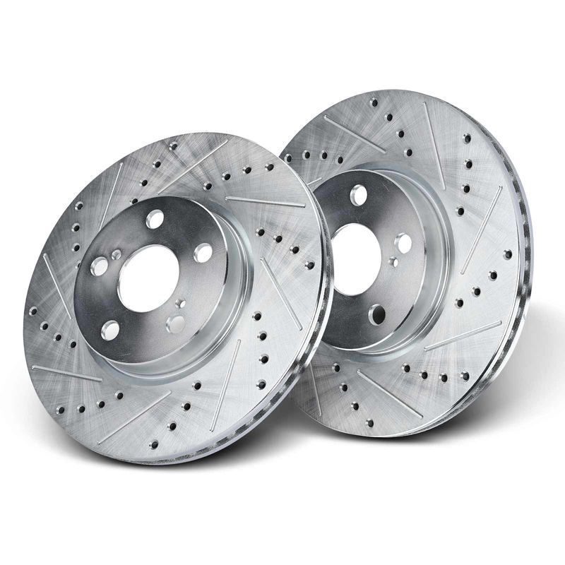 Front Drilled Brake Rotors for Toyota Corolla Matrix Scion xD Pontiac Vibe
