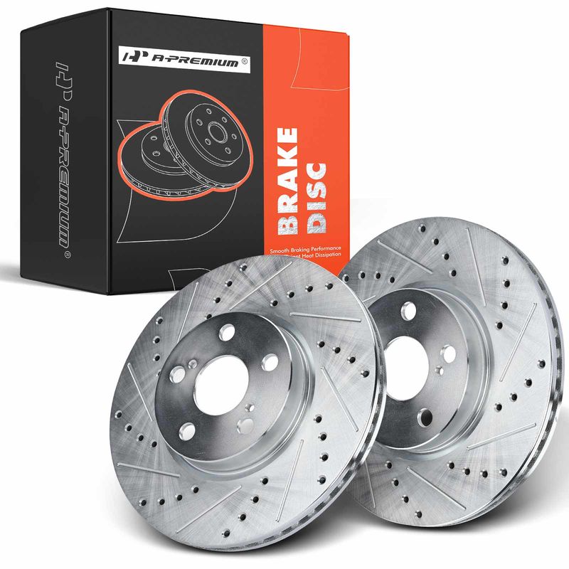 Front Drilled Brake Rotors for Toyota Corolla Matrix Scion xD Pontiac Vibe