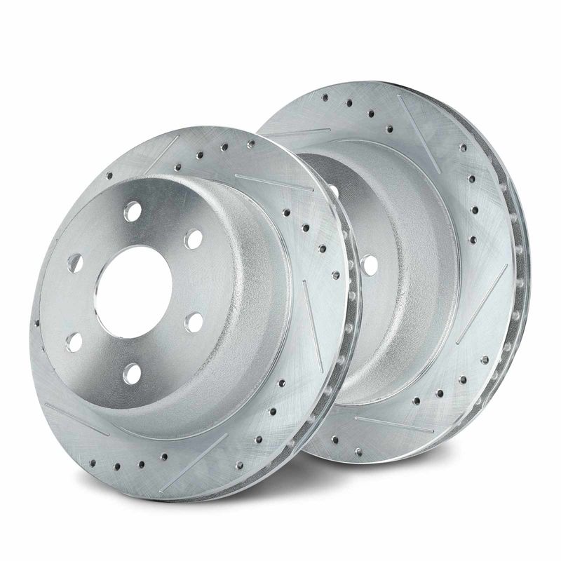 Rear Drilled Brake Rotors for Chevy Silverado 1500 2001-2006 GMC Sierra