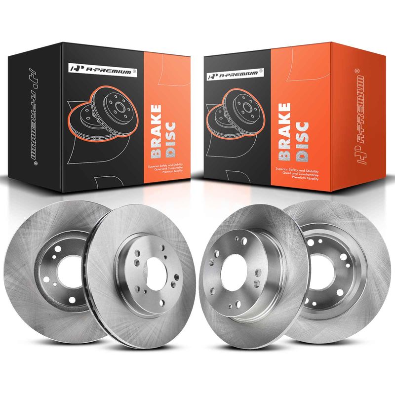 Front & Rear Disc Brake Rotors for Honda Accord 2003-2007 L4 2.4L
