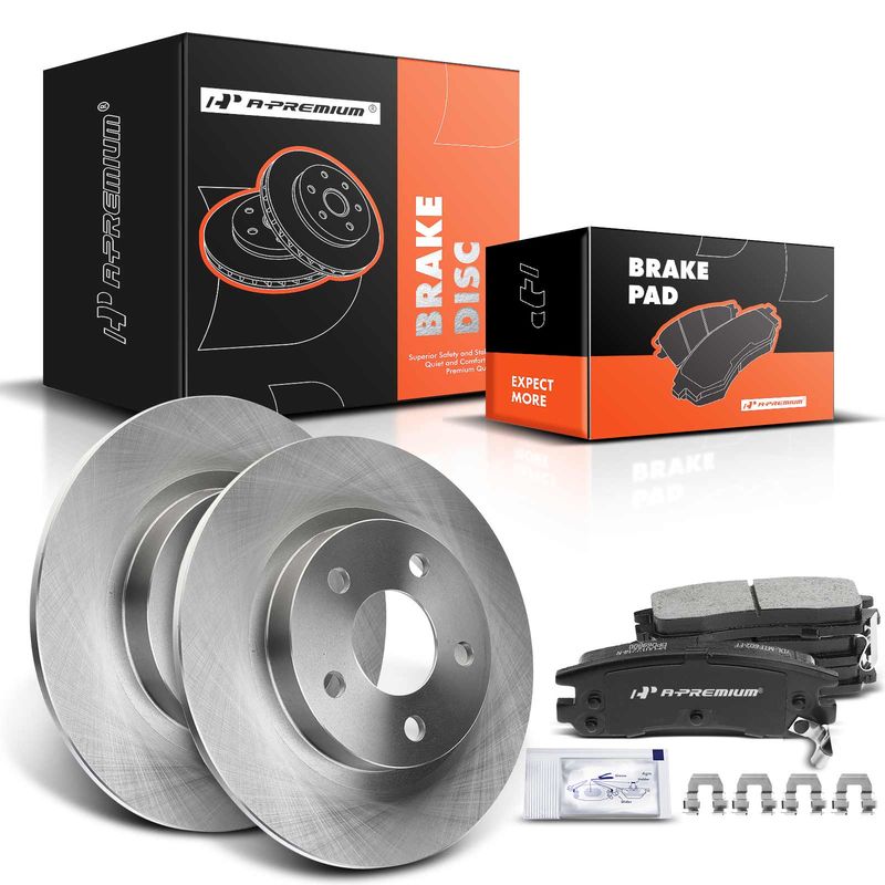 Rear Disc Brake Rotors & Ceramic Brake Pads for Cadillac Seville 98-04 DeVille