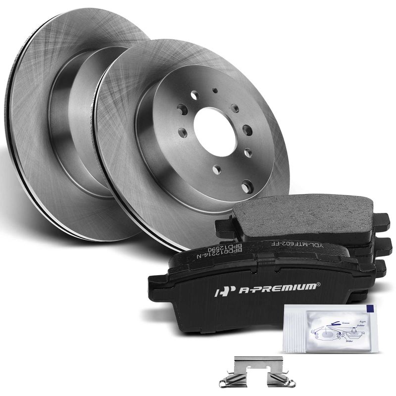 Rear Disc Brake Rotors & Ceramic Brake Pads for Mazda CX-9 2007-2015