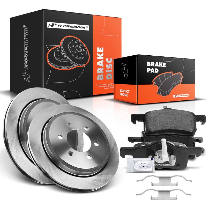 Rear Disc Brake Rotors & Ceramic Brake Pads for Ford Expedition Lincoln 03-06