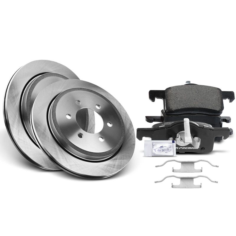 Rear Disc Brake Rotors & Ceramic Brake Pads for Ford Expedition Lincoln 03-06