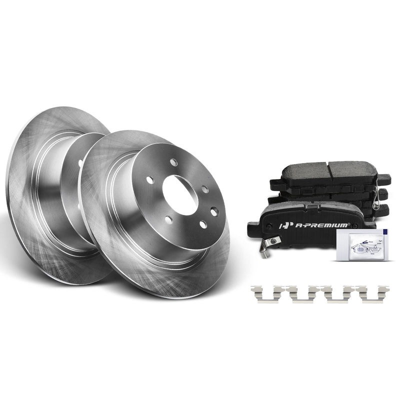 Rear Disc Brake Rotors & Ceramic Brake Pads for Nissan Altima 2002-2020 Juke