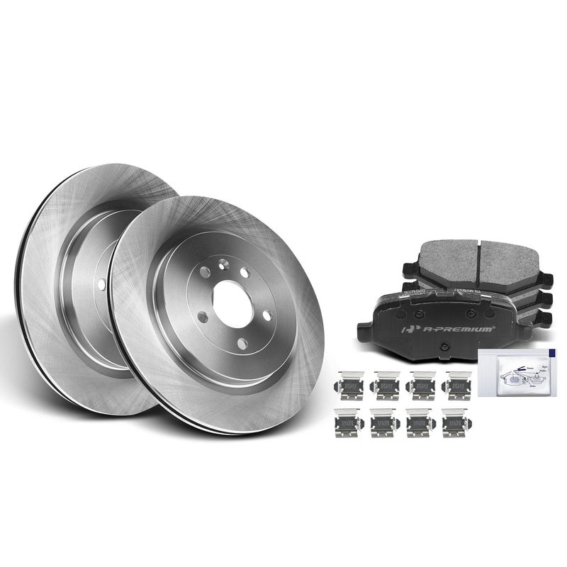 Rear Disc Brake Rotors & Ceramic Brake Pads for Ford Explorer Taurus Lincoln MKS