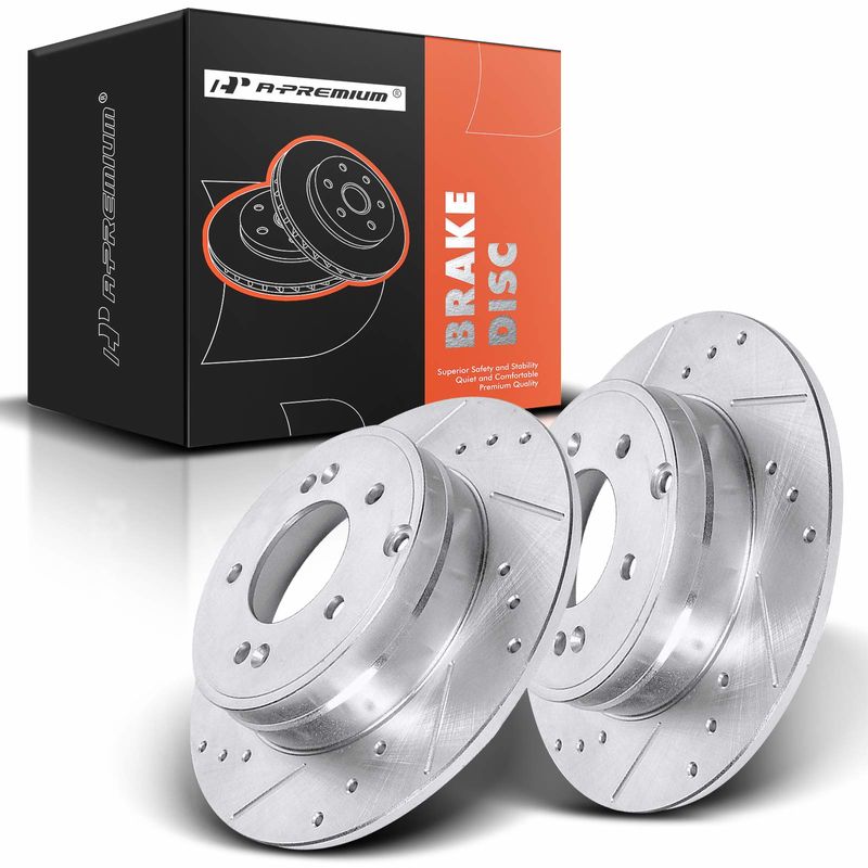 Rear Drilled Brake Rotors for Hyundai Sonata 2005-2018 Azera Tucson Kia Optima