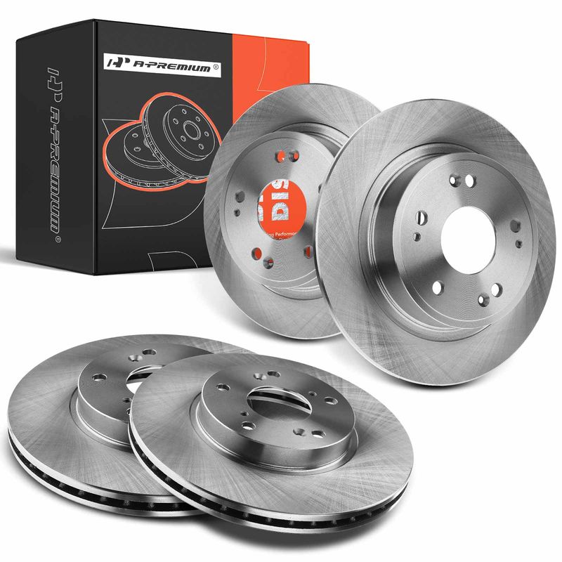 Front & Rear Disc Brake Rotors for Honda Accord 2002-2005 2008-2012