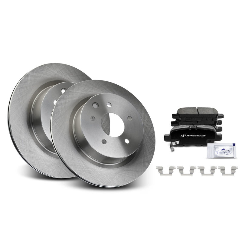 Rear Disc Brake Rotors & Ceramic Brake Pads for Nissan 350Z 370Z Maxima