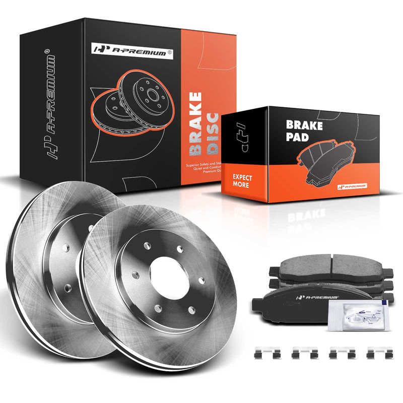 Front Disc Brake Rotors & Ceramic Brake Pads for Nissan Armada Titan INFINITI