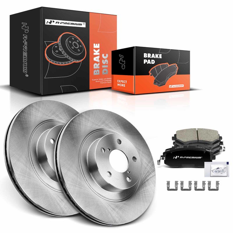 Front Disc Brake Rotors & Ceramic Brake Pads for Subaru Legacy 08-13 Outback