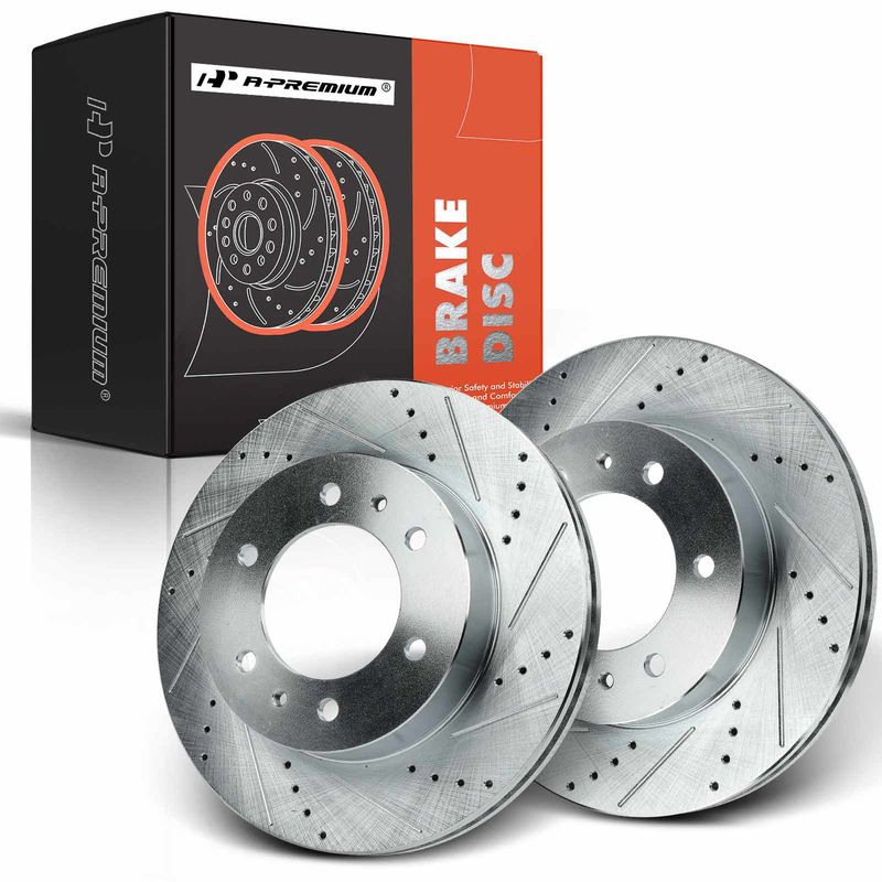 Front Drilled Brake Rotors for Hummer H3 2006-2010 H3T 2009-2010