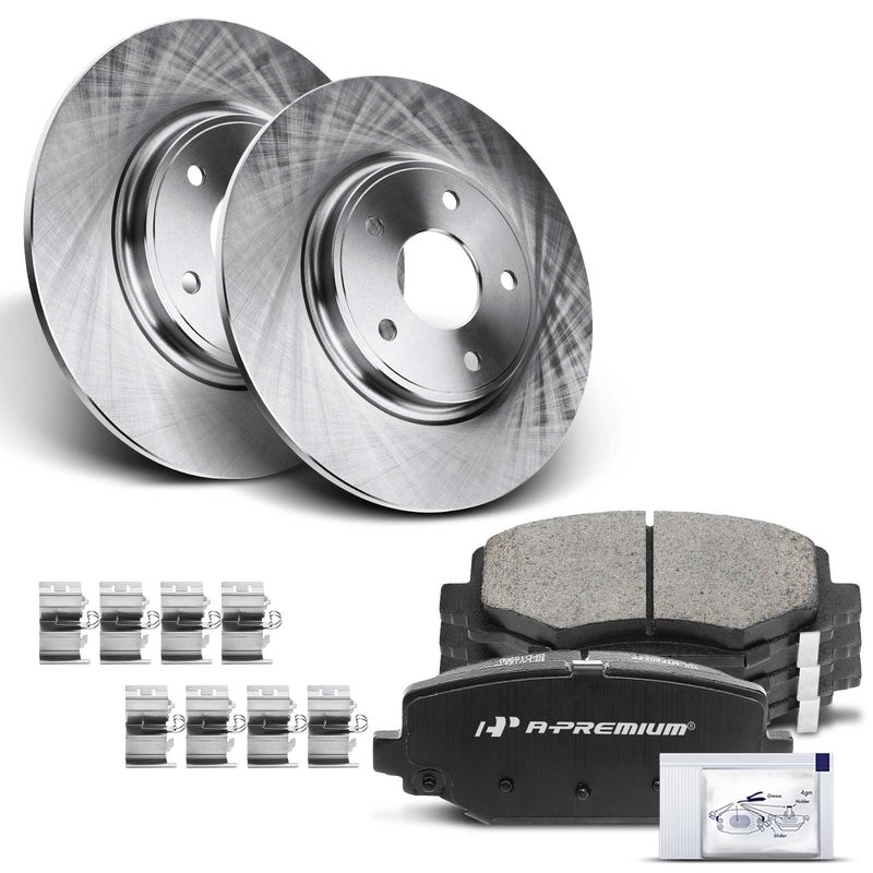 Rear Disc Brake Rotors & Ceramic Brake Pads for Dodge Journey 2012-2020