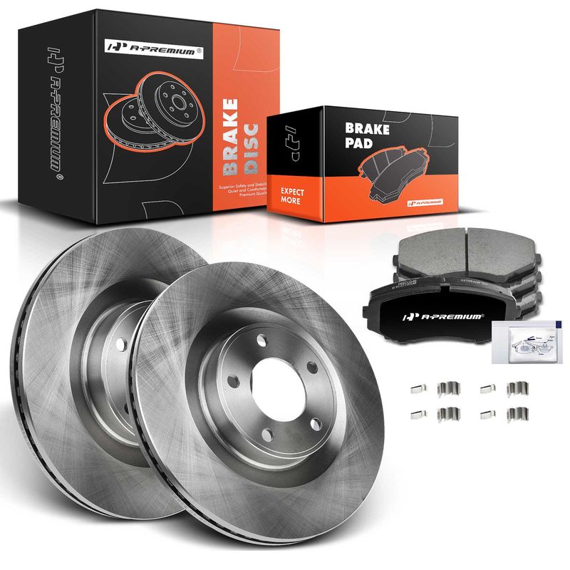 Front Disc Brake Rotors & Ceramic Brake Pads for Ford Edge 2007-2014 Lincoln MKX