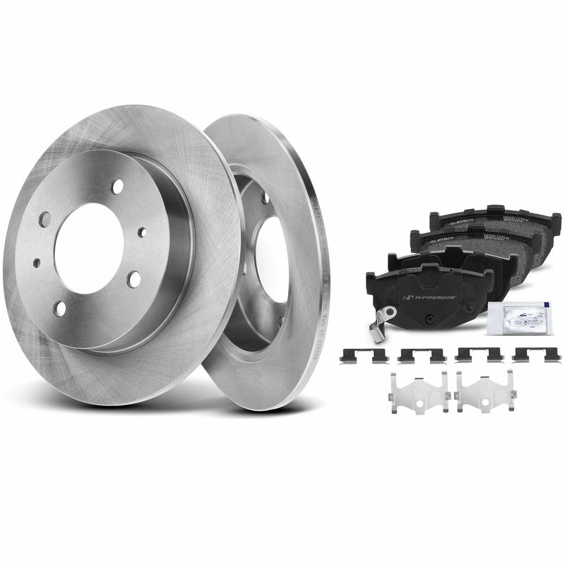 Rear Disc Brake Rotors & Ceramic Brake Pads for Hyundai Elantra 97-06 Tiburon