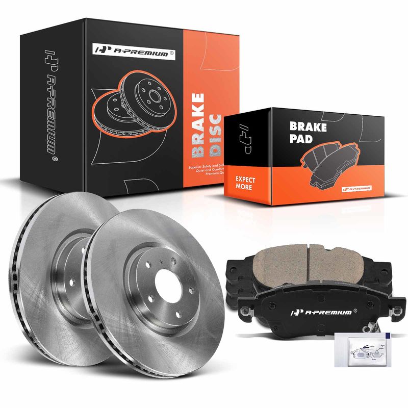 Front Disc Brake Rotors & Ceramic Brake Pads for INFINITI G35 2007-2008 G37 Q60