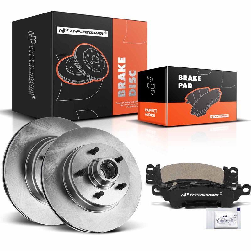 Front Disc Brake Rotors & Ceramic Brake Pads for Chevrolet Astro Pontiac Safari