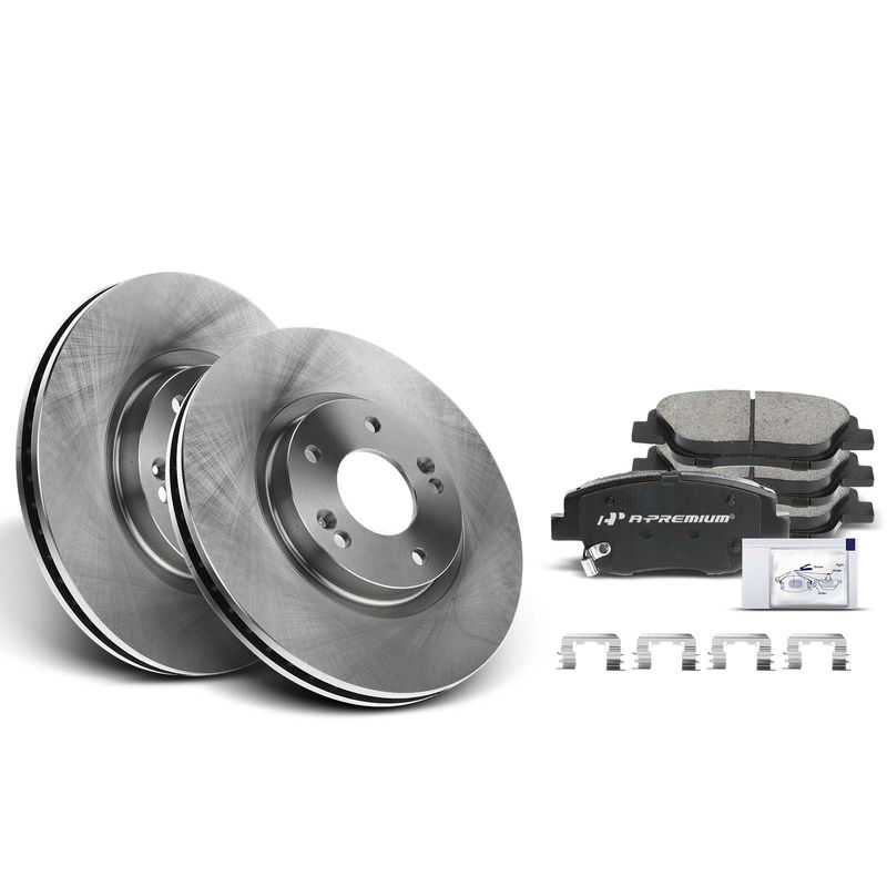 Front Disc Brake Rotors & Ceramic Brake Pads for Hyundai Sonata 2011-2015 Kia