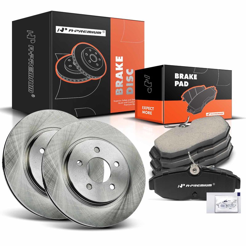 Rear Disc Brake Rotors & Ceramic Brake Pads for Ford Mustang 2005-2011