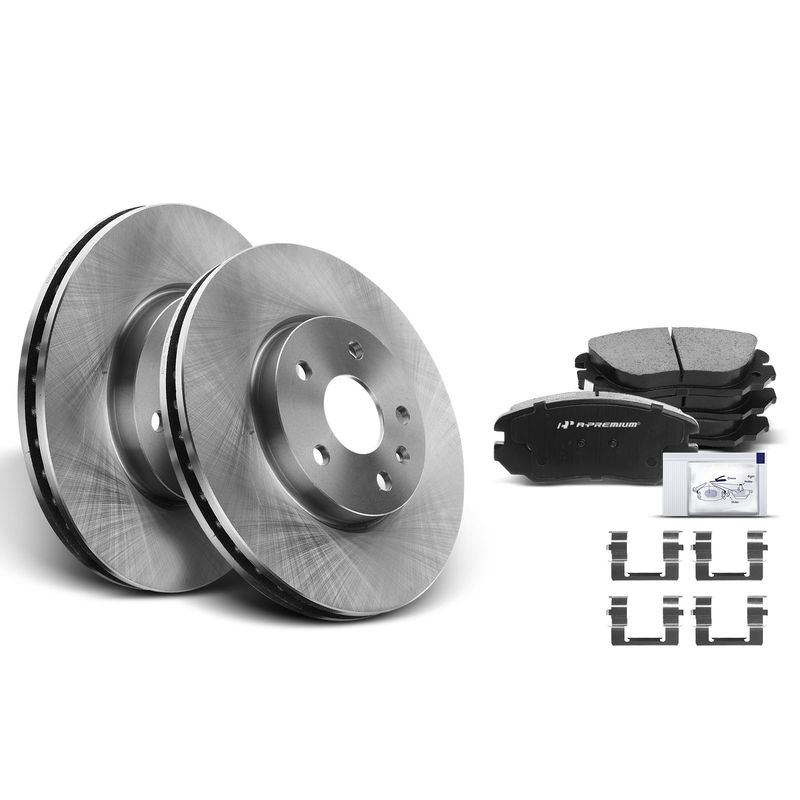 Front Disc Brake Rotors & Ceramic Brake Pads for Chevrolet Equinox GMC Terrain