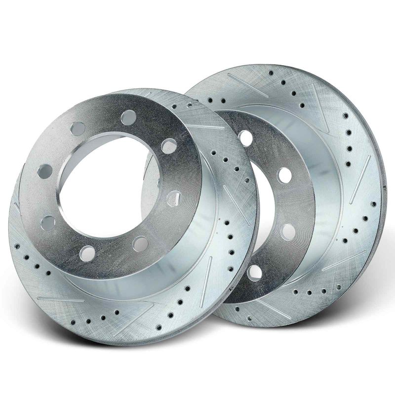 Rear Drilled Brake Rotors for Dodge Ram 2500 Ram 3500 2001-2002