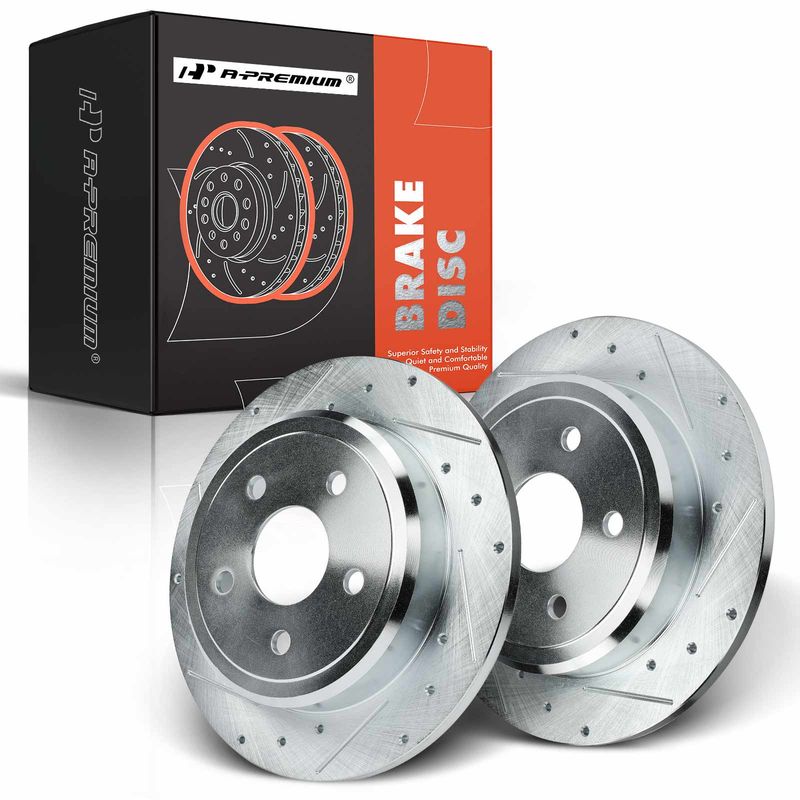 Rear Drilled Brake Rotors for Jeep Commander 2006-2010 Grand Cherokee 2005-2010