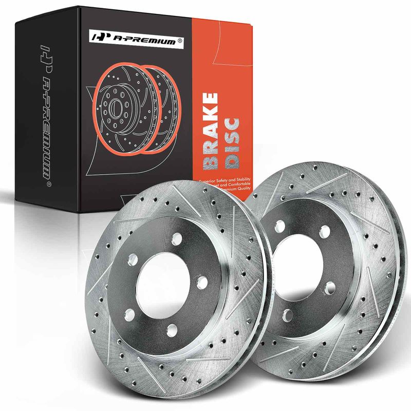 Front Drilled Brake Rotors for Ford Expedition 1997-2002 Lincoln Navigator 4WD
