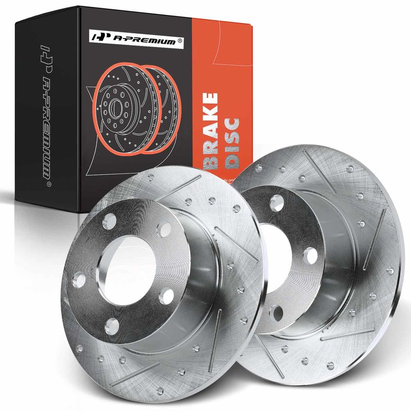 Rear Drilled Brake Rotors for Audi 100 A6 Quattro S6 Volkswagen Passat