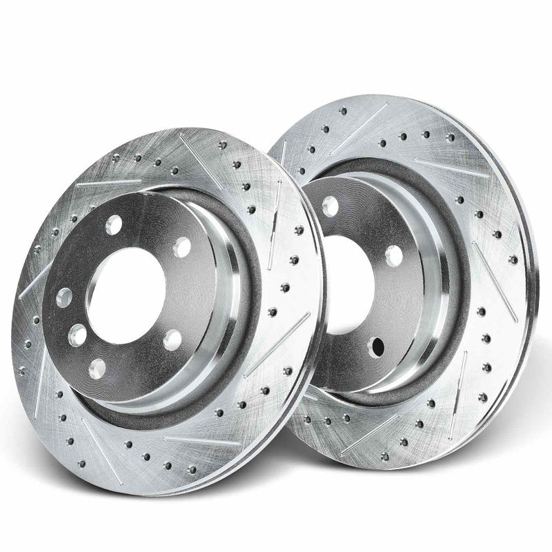 Rear Drilled Brake Rotors for BMW E46 323Ci 2000 323i 325Ci 328i 328Ci