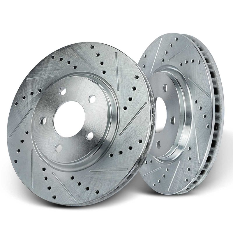 Front Drilled Brake Rotors for Chevrolet Malibu Cobalt HHR Pontiac G5 Saturn Ion