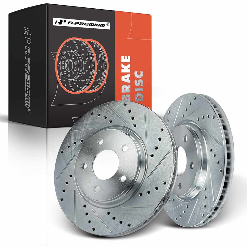 Front Drilled Brake Rotors for Chevrolet Malibu Cobalt HHR Pontiac G5 Saturn Ion