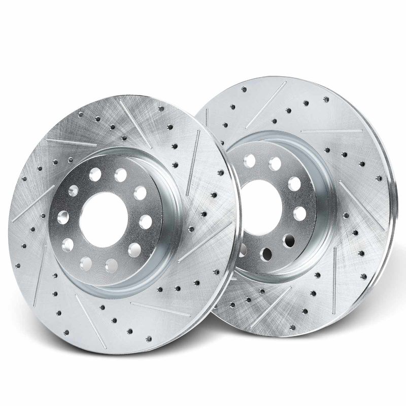 Front Drilled Brake Rotors for Audi A3 Q3 TT Quattro Volkswagen Passat