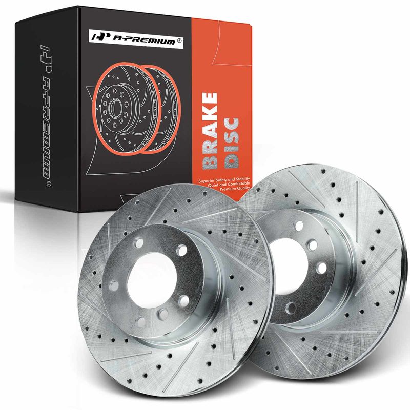Front Drilled Brake Rotors for BMW 228i 230i 320i 323i 328d 328xi 428i 430i X1