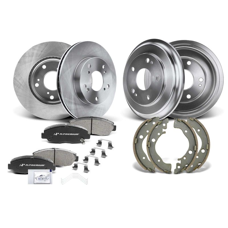Front & Rear Brake Rotors & Brake Pads & Brake Drums & Brake Shoes for Honda Civic