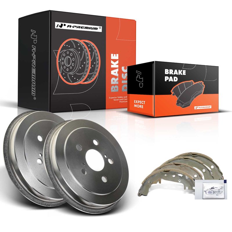Rear Brake Drums & Brake Shoes for Toyota Celica 2000-2005 Corolla 2003-2008