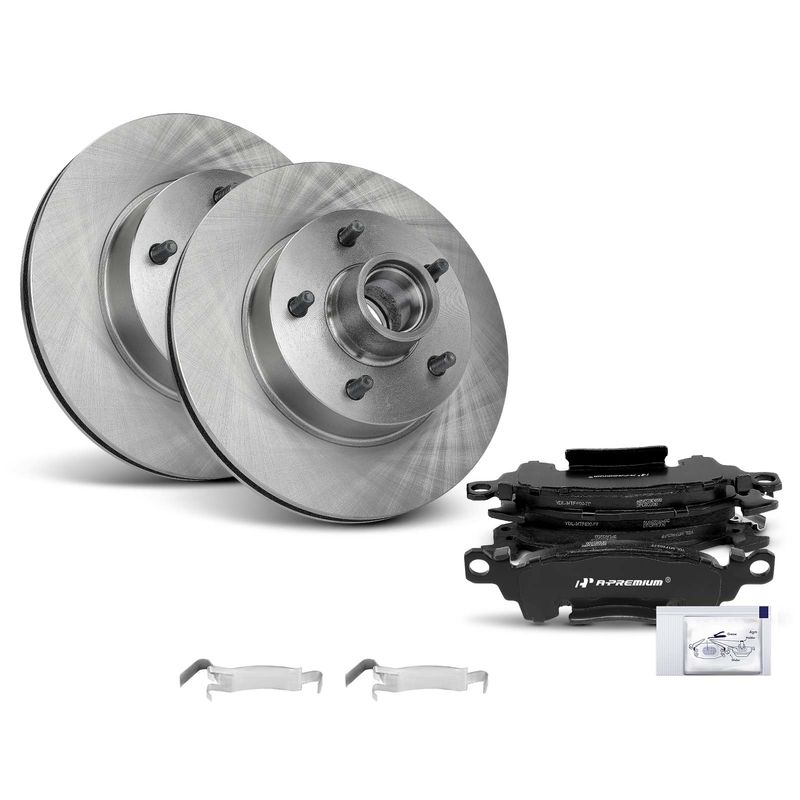 Front Disc Brake Rotors & Ceramic Brake Pads for Chevy Camaro Impala Buick