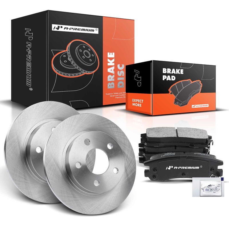 Rear Disc Brake Rotors & Ceramic Brake Pads for Buick LeSabre Cadillac Oldsmobile