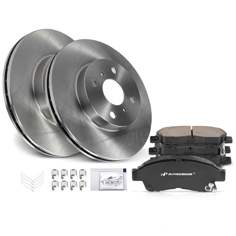 Front Disc Brake Rotors & Ceramic Brake Pads for Toyota Corolla 1993-1997 Geo