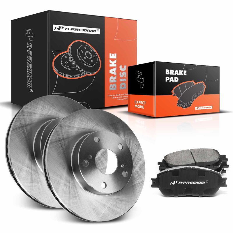 Front Disc Brake Rotors & Ceramic Brake Pads for Toyota Tacoma 2005-2015