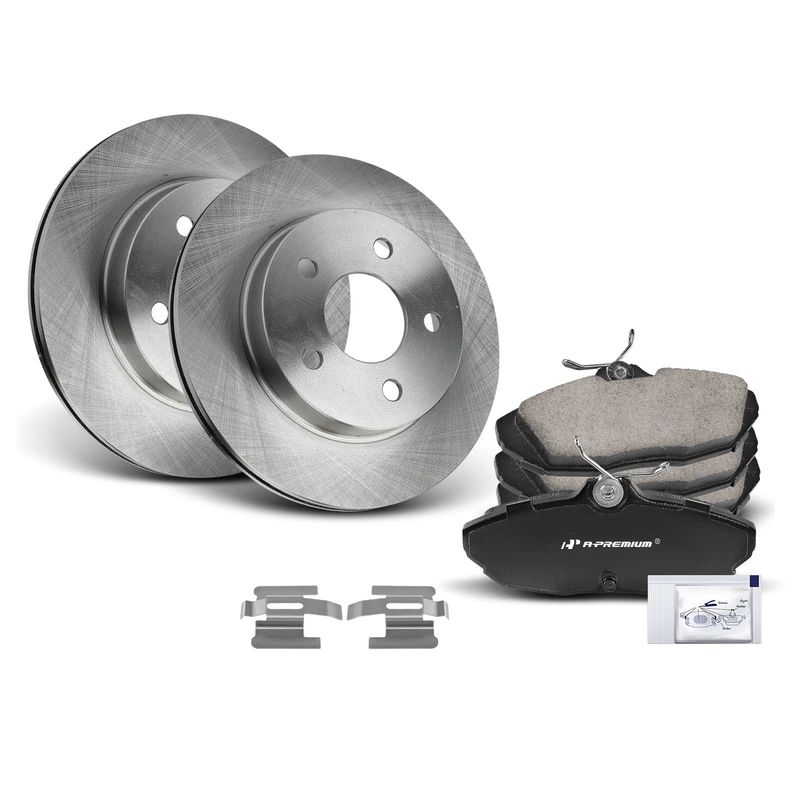 Rear Disc Brake Rotors & Ceramic Brake Pads for Ford Thunderbird Mercury Lincoln