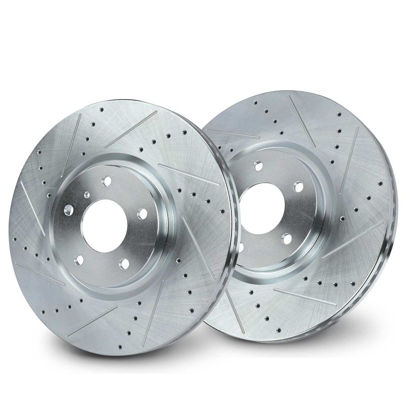 Front Drilled Brake Rotors for INFINITI G35 2007-2008 G37 2008-2013 Q60 2014-2016