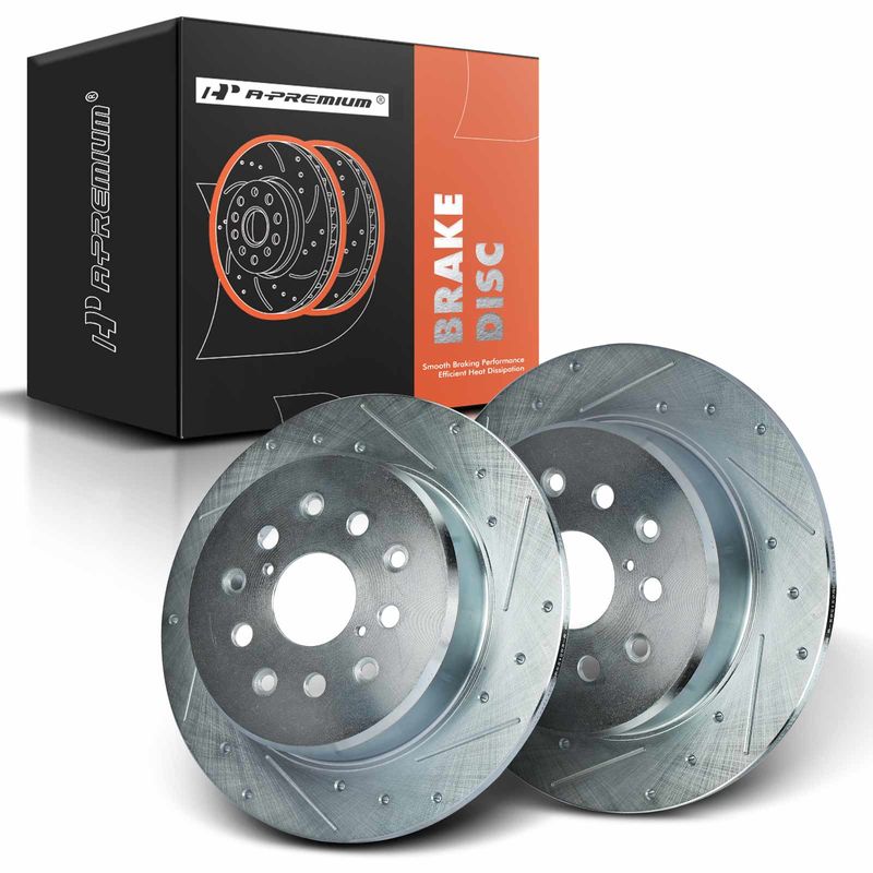Rear Drilled Brake Rotors for Lexus GS300 1998-2005 IS300 2001-2005