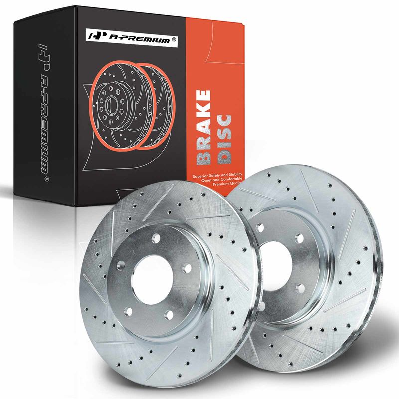 Front Drilled Brake Rotors for Nissan Quest 2004-2017 INFINITI M45 2003-2004 Q45