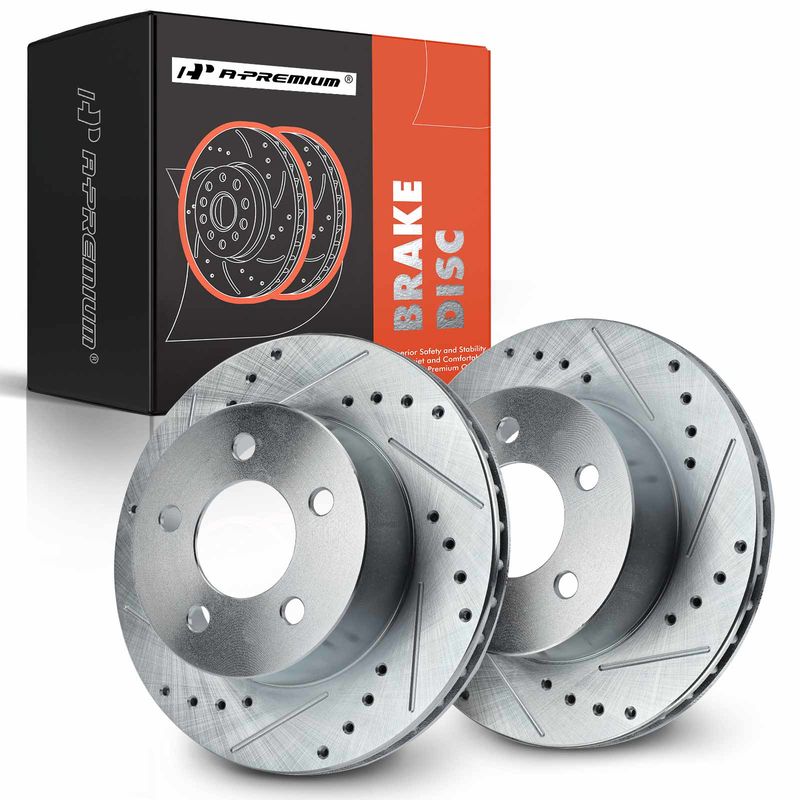 Front Drilled Brake Rotors for Jeep Cherokee 1990-1999 Wrangler Comanche 280mm
