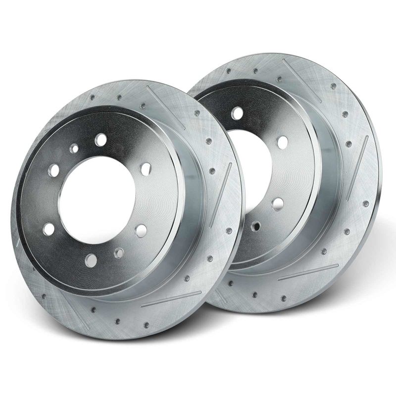 Rear Drilled Brake Rotors for Hummer H3 2006-2010 H3T 2009-2010
